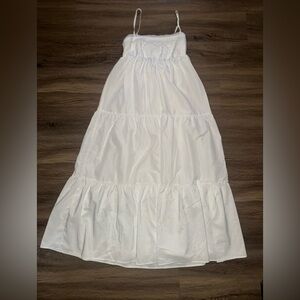 ZARA White Tiered Maxi Dress – Size Small